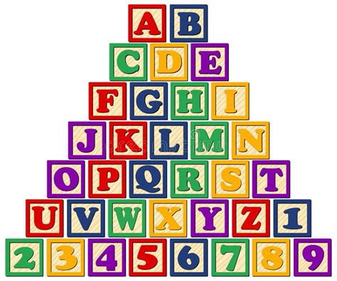 Wooden Alphabet Blockseps Stock Vector Illustration Of Numbers 11018061
