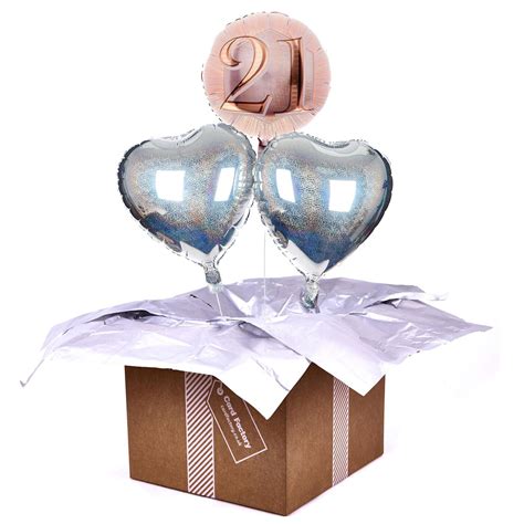 Buy Rose Gold 21st Birthday Balloon Bouquet Delivered Inflated For