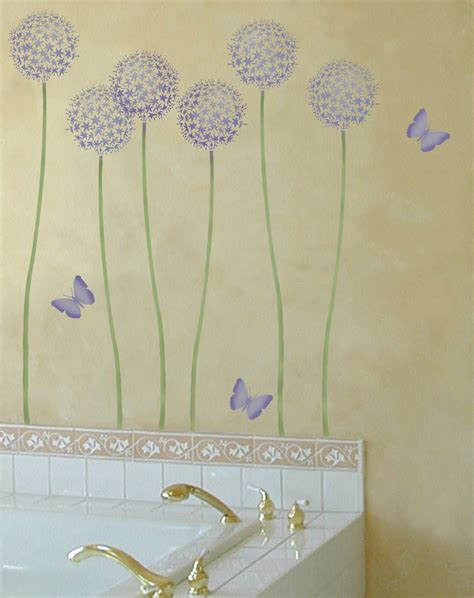 Flower Stencil Allium Gladiator Reusable Wall Stencils