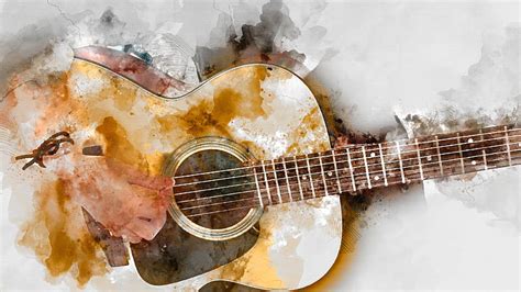 Hd Wallpaper Old Guitar Musical Instrument Relic Guitar Musical