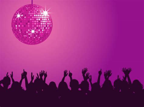 Royalty Free Disco Ball Party Crowd Background Clip Art Vector Images