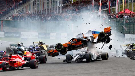 In Pics Fernando Alonso Suffers Huge Crash Flies Over Other Car At