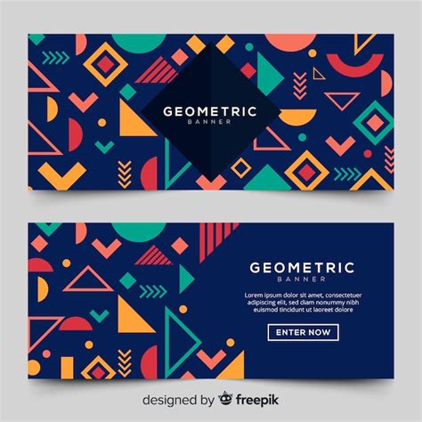 Free Vector Modern Geometric Banner