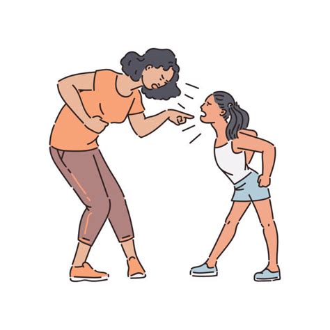 380 Mother And Daughter Arguing Stock Illustrations Royalty Free