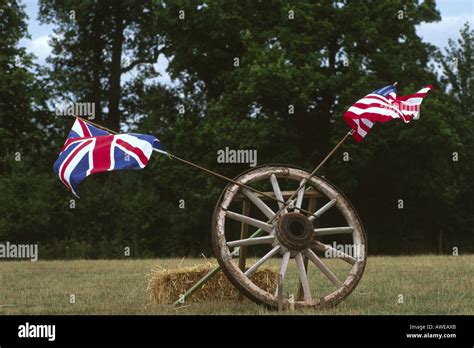 British And American Flags Stock Photo Alamy