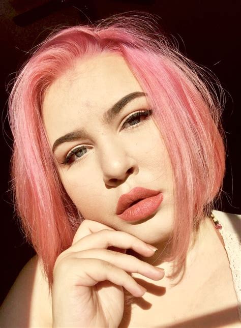 Pink Hair And Nude Makeup Septum Ring Nose Ring Nude Makeup Pink