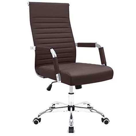 The first thing that hits you about furmax ribbed office desk chair are its aesthetics. Furmax Ribbed Office Desk Chair Mid-Back PU Leather Executive Conference Task Chair Adjustable ...