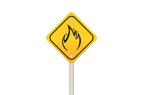 Fire Hazard Sign Isolated On White Background 14631826 Vector Art At