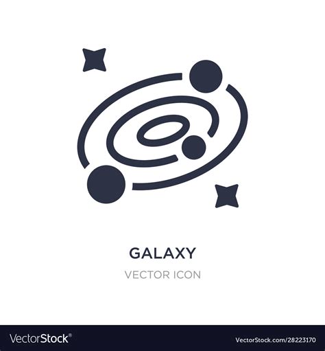Galaxy Icon On White Background Simple Element Vector Image