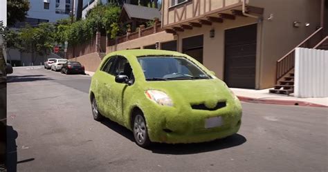 Watch This Honda Owner Transform Her Hatchback Into A Chia Pet