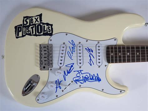 Lot Detail The Sex Pistols Group Signed Stratocaster Guitar Psajsa