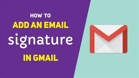 How To Add An Email Signature In Gmail With A Logoimage Youtube