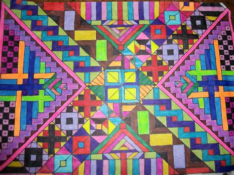 Tribal Patterns Graph Paper Art 4 By Lyla Amnethyst On
