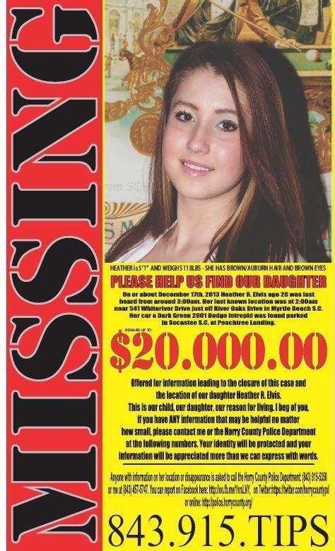 Wcbd On Twitter Reward For Missing Myrtle Beach Woman Heather Elvis Increased To 30000