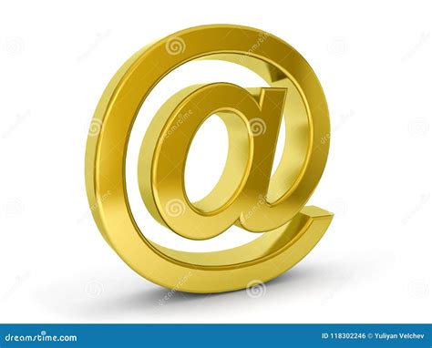 Gold Email Symbol Stock Illustration Illustration Of Design 118302246