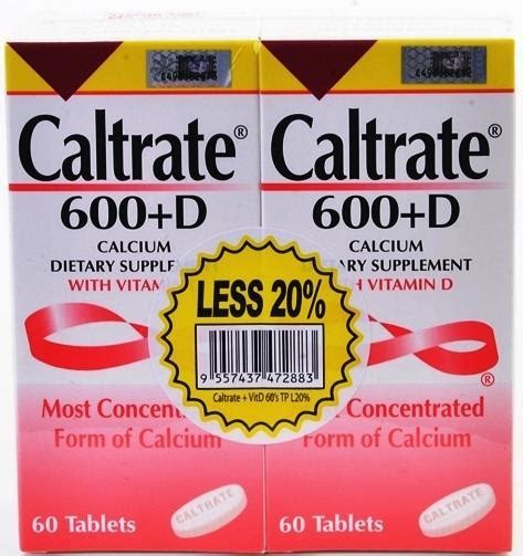 Criteria of relation of vitamin d to food supplements and medications were discussed, basing on composition and dosage of cholecalciferol. Caltrate 600+D Calcium with Vitamin (end 2/15/2019 4:43 PM)