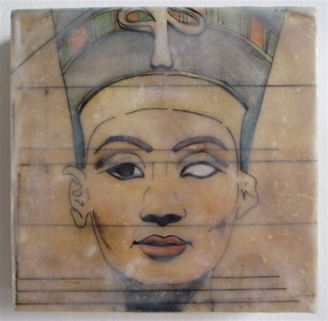Nefertiti Portrait Painting Nefertiti Head Encaustic Etsy