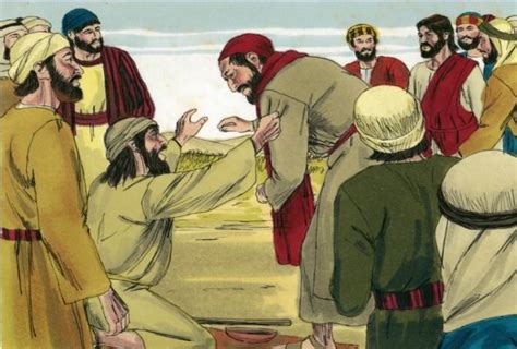 Bible Story Blind Bartimaeus Receives His Sight On The Way To