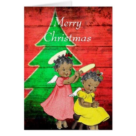 Vintage African American Christmas Card Zazzle Christmas Images