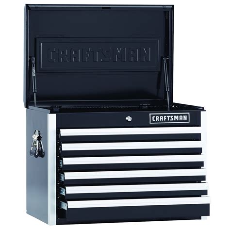 Craftsman Edge Series 26 6 Drawer Premium Heavy Duty Top Chest Black