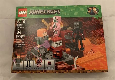 Lego Minecraft The Nether Fight 21139 Building Kit 84 Piece Toys