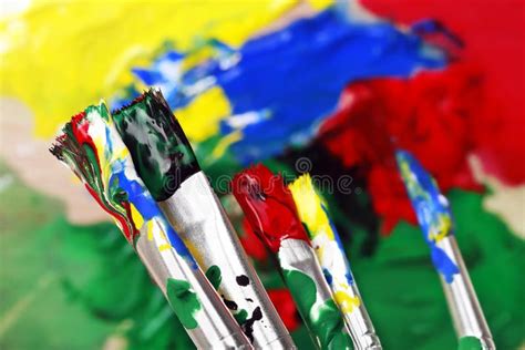 Paint Brushes Stock Photo Image Of Brushes Colored 43488402