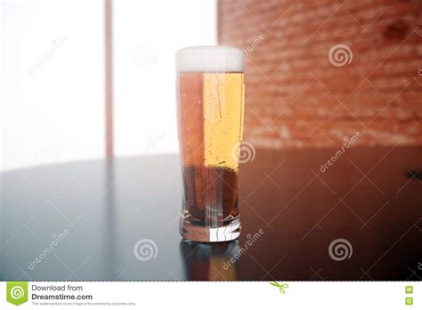 Full Beer Stemmed Snifter Glass Of Pale Lager Of Pils Isolated On White Background Vector Hand