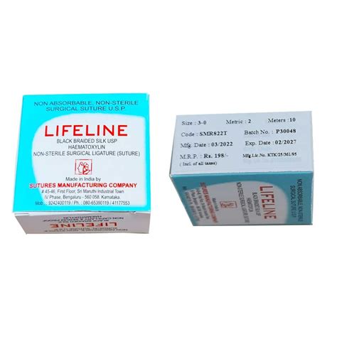 Buy Lifeline Suture Black Braided Silk Dental Equipment Online In