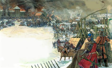 Mongol Siege Of A Russian Town Military Units Military Art Military