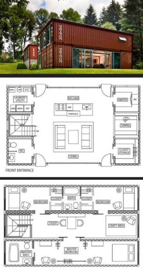 Container Building Plans House Container House Container House Plans