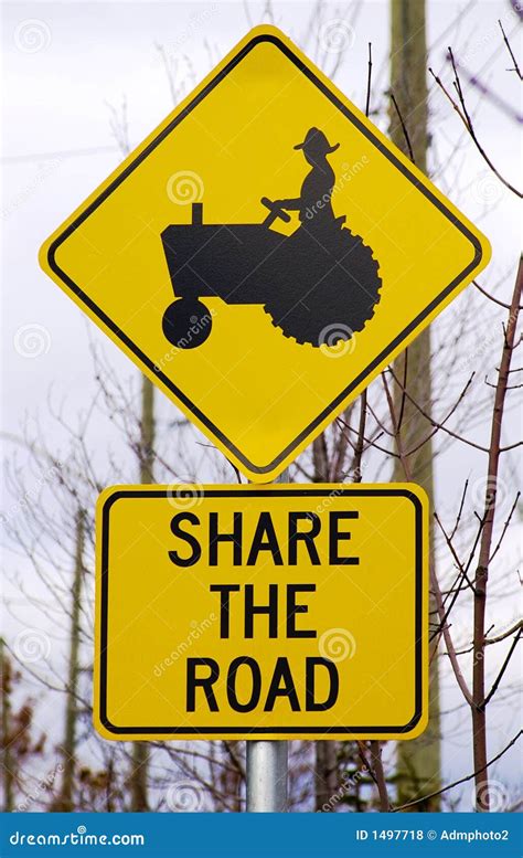 Share The Road Stock Photo Image Of Symbol Rural Traffic 1497718