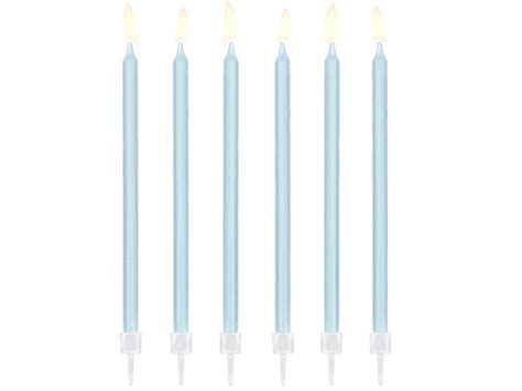 Tall Blue Birthday Candles Set Of 12 Large Birthday Candles Etsy