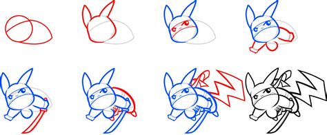 How To Draw Ninja Pikachu In 2020 Drawings Easy Drawings Animal