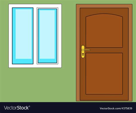 Door And Window Royalty Free Vector Image Vectorstock