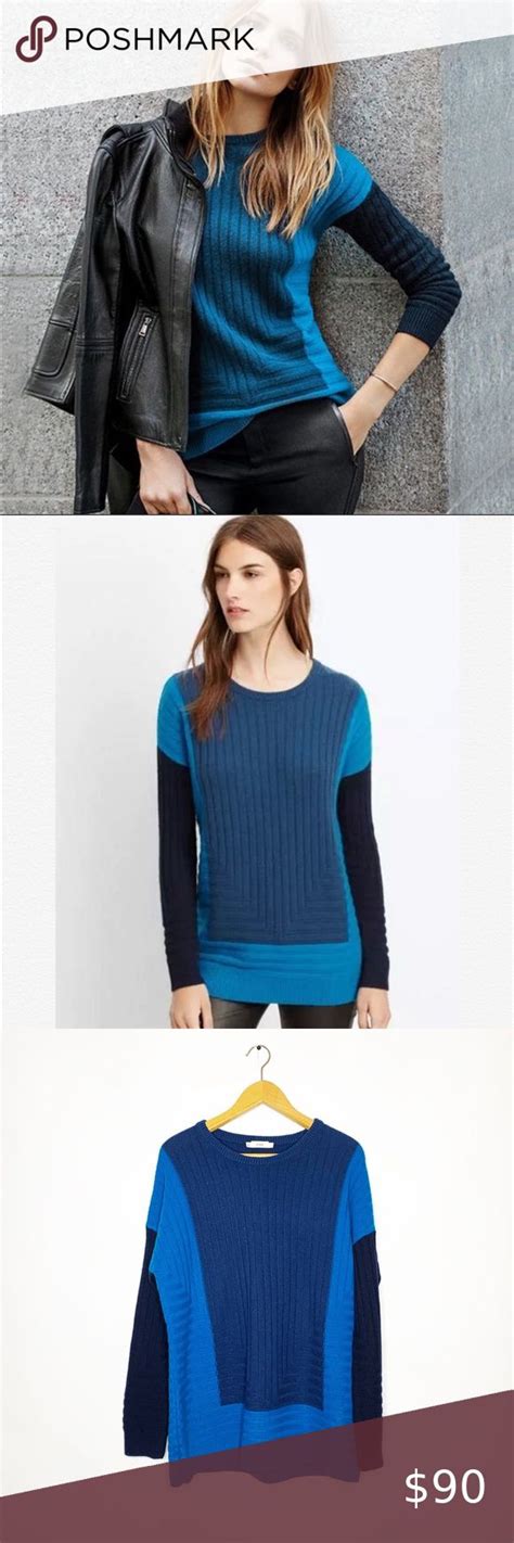 Vince Color Block Intarsia Woolcashmere Sweater Sweaters Cashmere