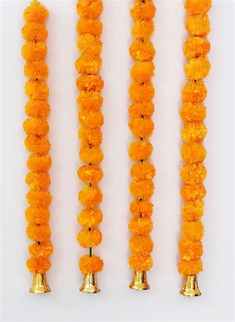 Decorative Bell Garlands 5ftlong With Marigold Flower For Etsy