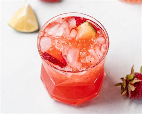 Fresh Strawberry Margarita On The Rocks A Flavor Journal