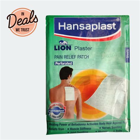 Hansaplast Belladonna Pain Relief Plasters 17x11cm Ayurvedic Pack Of