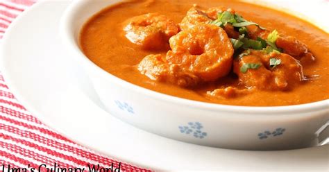 Add ginger, garlic, tomato paste, garam masala, and . Uma's Culinary World: Indian Shrimp (Prawn) Tikka Masala ...
