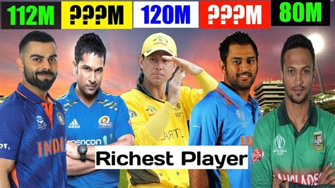 Top Richest Cricketer In The World Sachin Tendulkar Ms