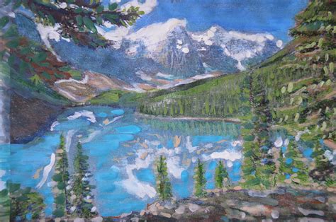 Moraine Lake Painting By Vikram Singh Fine Art America