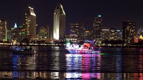 4k San Diego Bay Christmas Parade Of Lights “comic Con On The Bay 2019