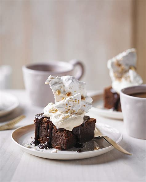 Baileys Cream Brownies With Meringue Recipe Delicious Magazine