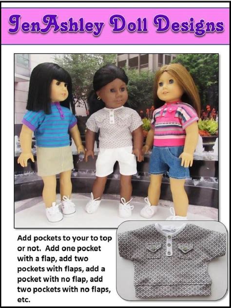 Design Your Own Banded Waist Henley 18 Inch Doll Clothes Pdf Pattern