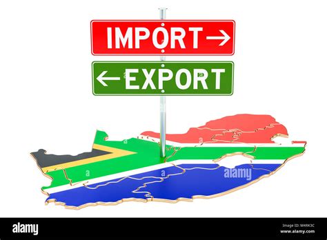 Import And Export In South Africa Concept 3d Rendering Isolated On