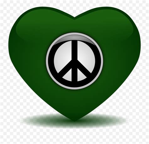 Filegreen Peace Heartsvg Wikimedia Commons Peace Symbols Pnggreen