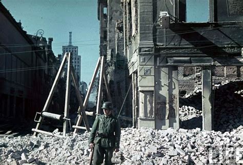 World War Ii In Color The Aftermath Of The Bombing Of Warsaw