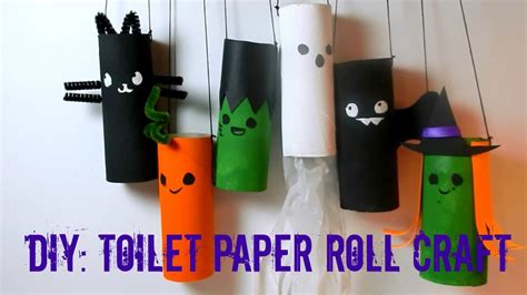 Diy Halloween Toilet Paper Roll Craft Recycle Youtube