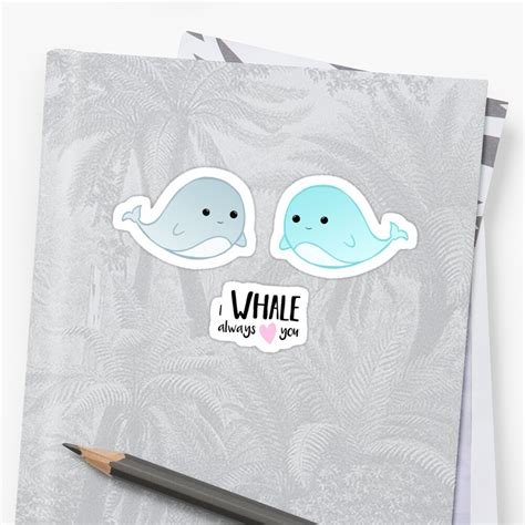 I Whale Always Love You Valentines Whale Pun Valentine Pun Cute Adorable Couple