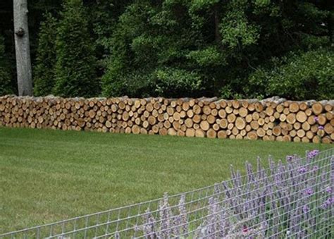 Add Privacy To Your Yard By Building A Beautiful Cordwood Fence Your
